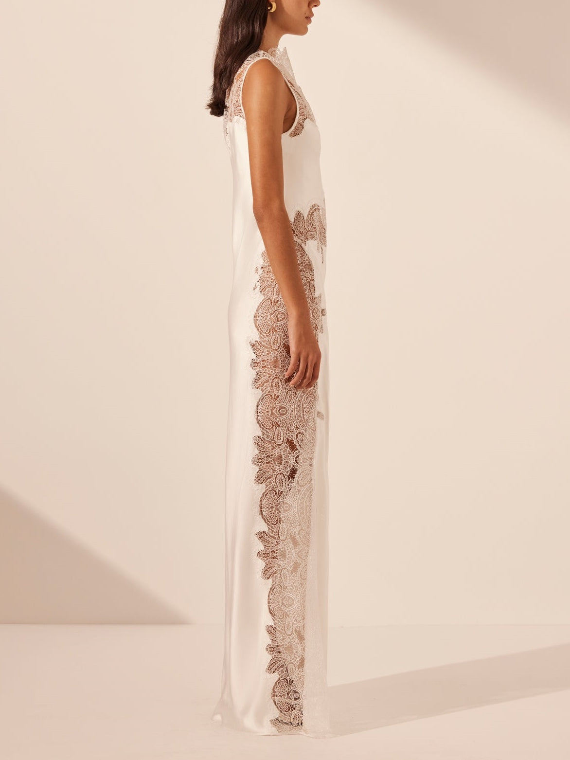 Lace High Neck Maxi Dress