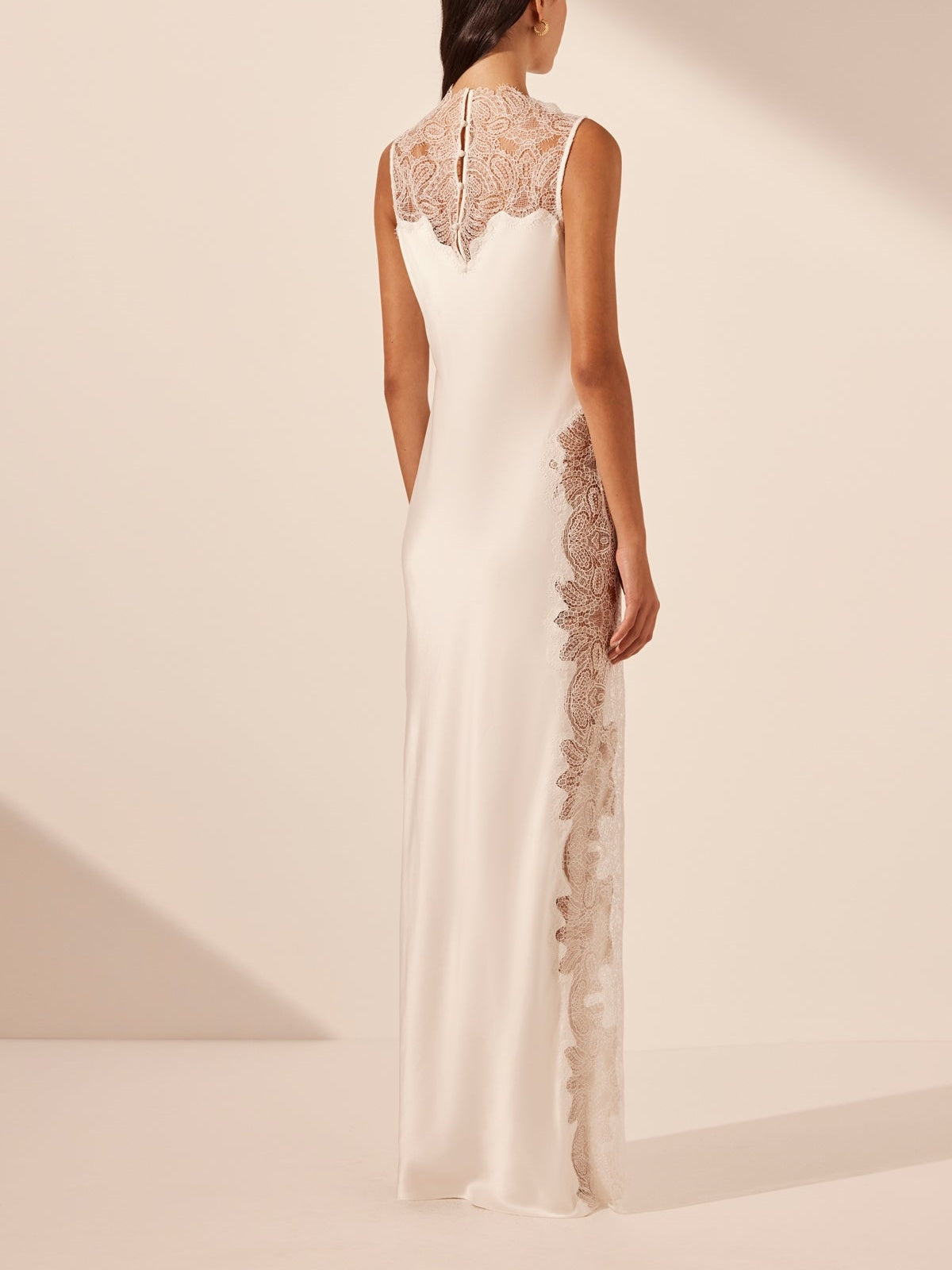 Lace High Neck Maxi Dress