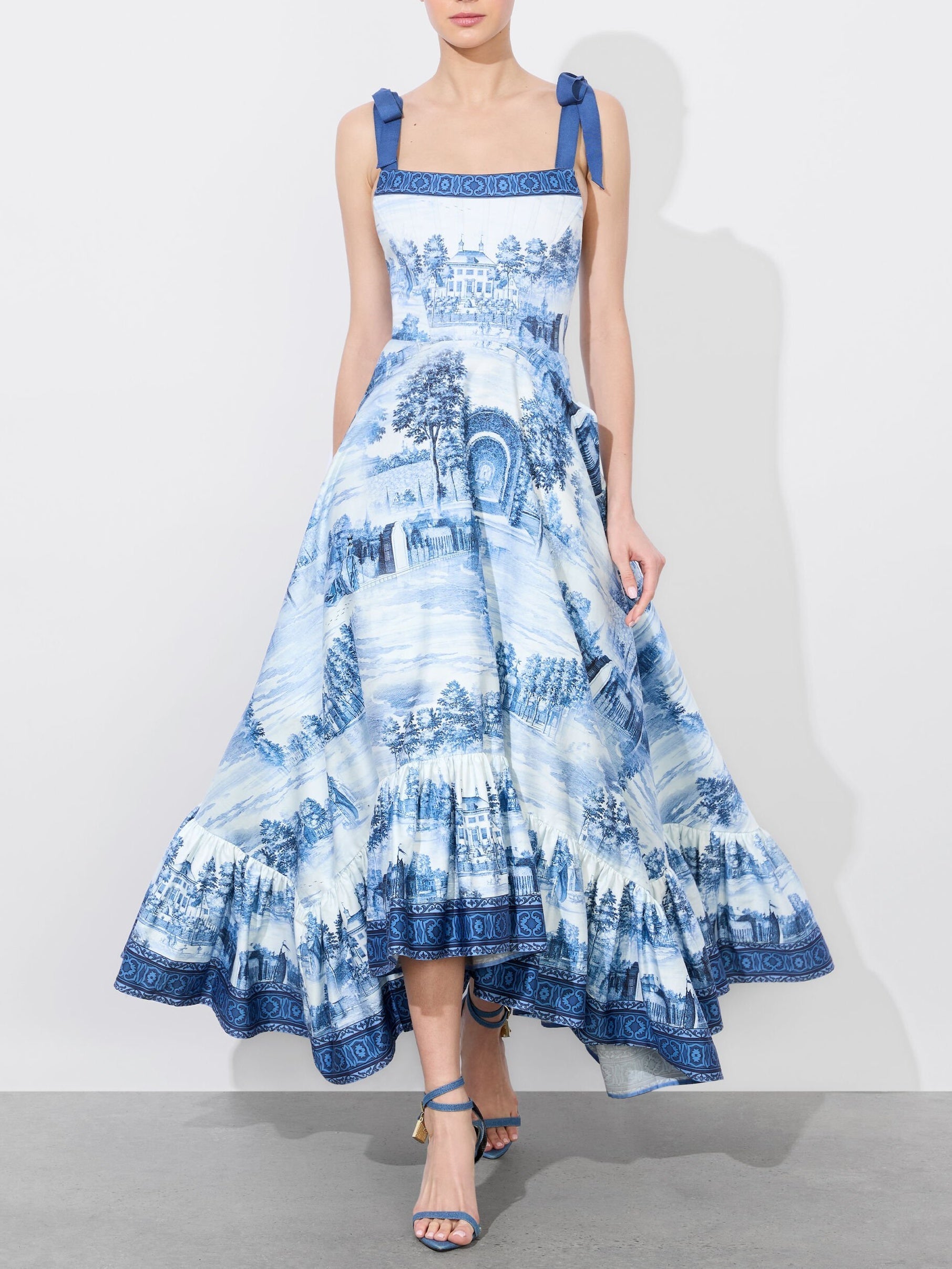 Romantic Floral Print Maxi Dress