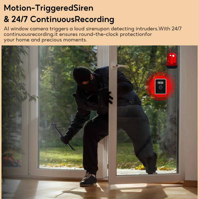 5MP 2K Window Security Camera