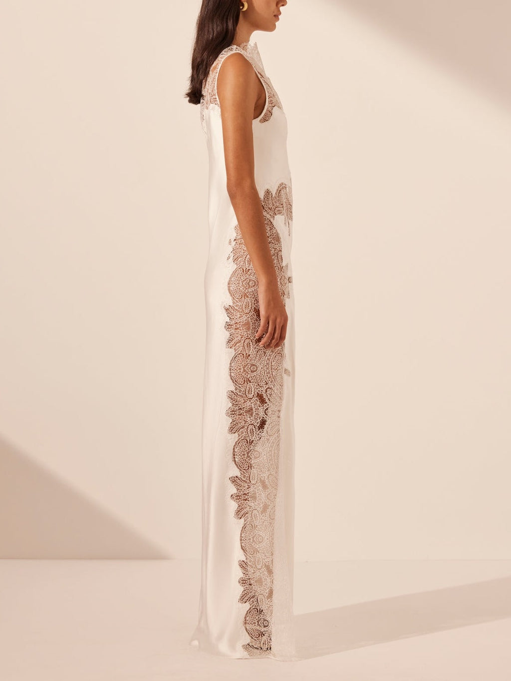 Lace High Neck Maxi Dress