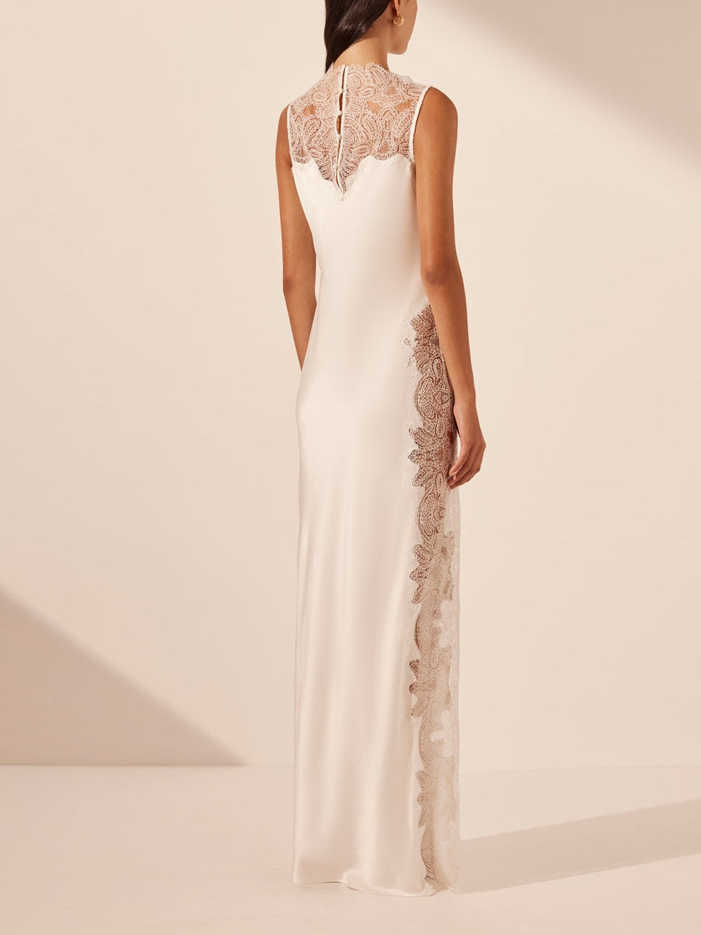 Lace High Neck Maxi Dress