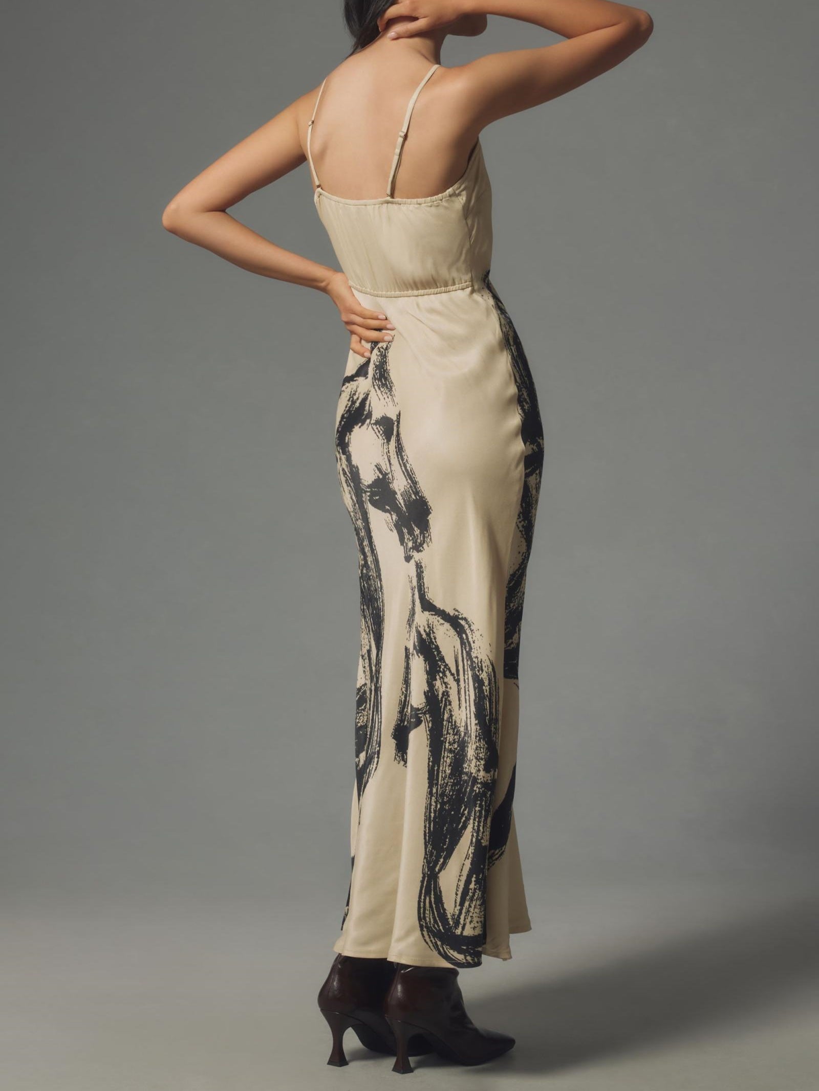 Horse Print Maxi Slip Dress