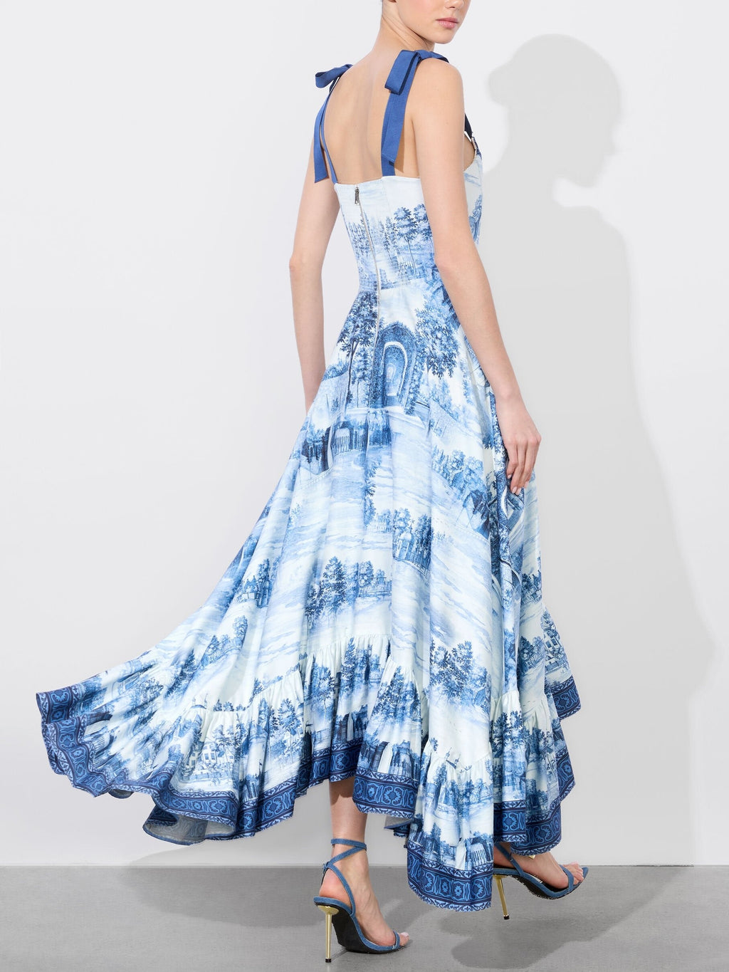 Romantic Floral Print Maxi Dress