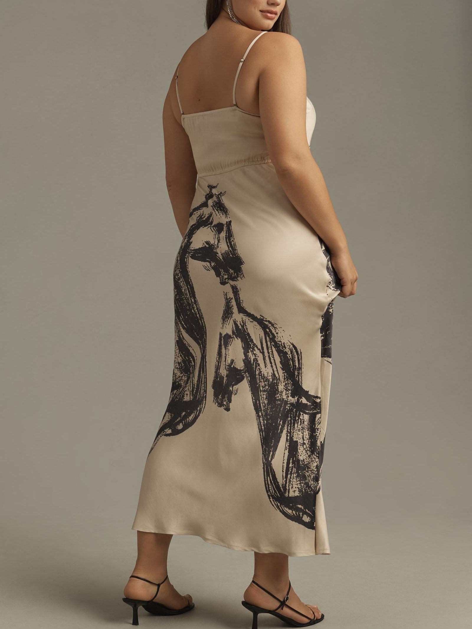 Horse Print Maxi Slip Dress